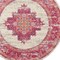 Homeroots 8 ft. Round Ivory & Fuchsia Distressed Area Rug 385327 - alternate 5